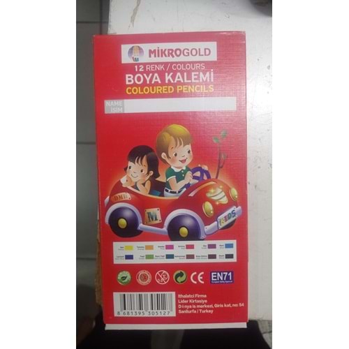 12 RENK BOYA KALEMİ
