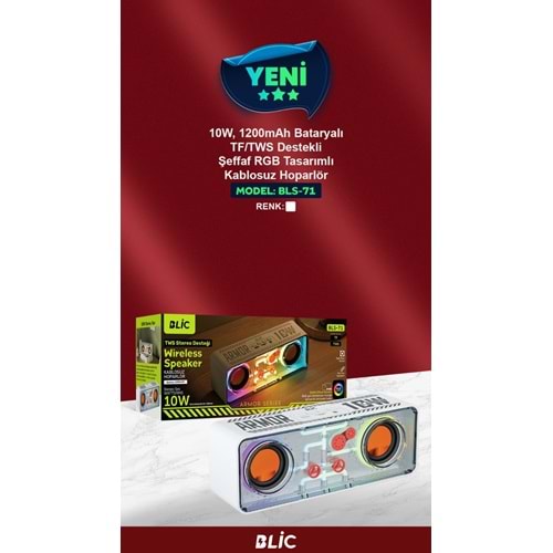 HOPARLÖR BLS-71 BİLİC MÜZİK KUTUSU