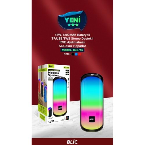 HOPARLÖR BLS-73 BLİC MÜZİK KUTUSU