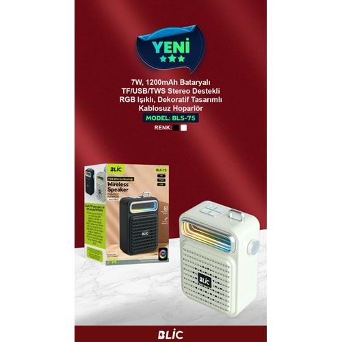 HOPARLÖR BLS-75 BLİC MÜZİK KUTUSU