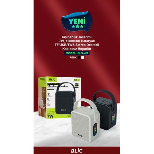 HOPARLÖR BLS-69 BLİC MÜZİK KUTUSU