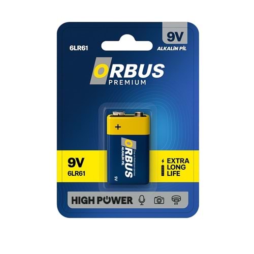 ORBUS 6LR61 9V ALKALİN PİL